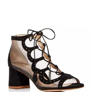 Marion Parke Chic Black Lace-Up Women's Heels Size 42